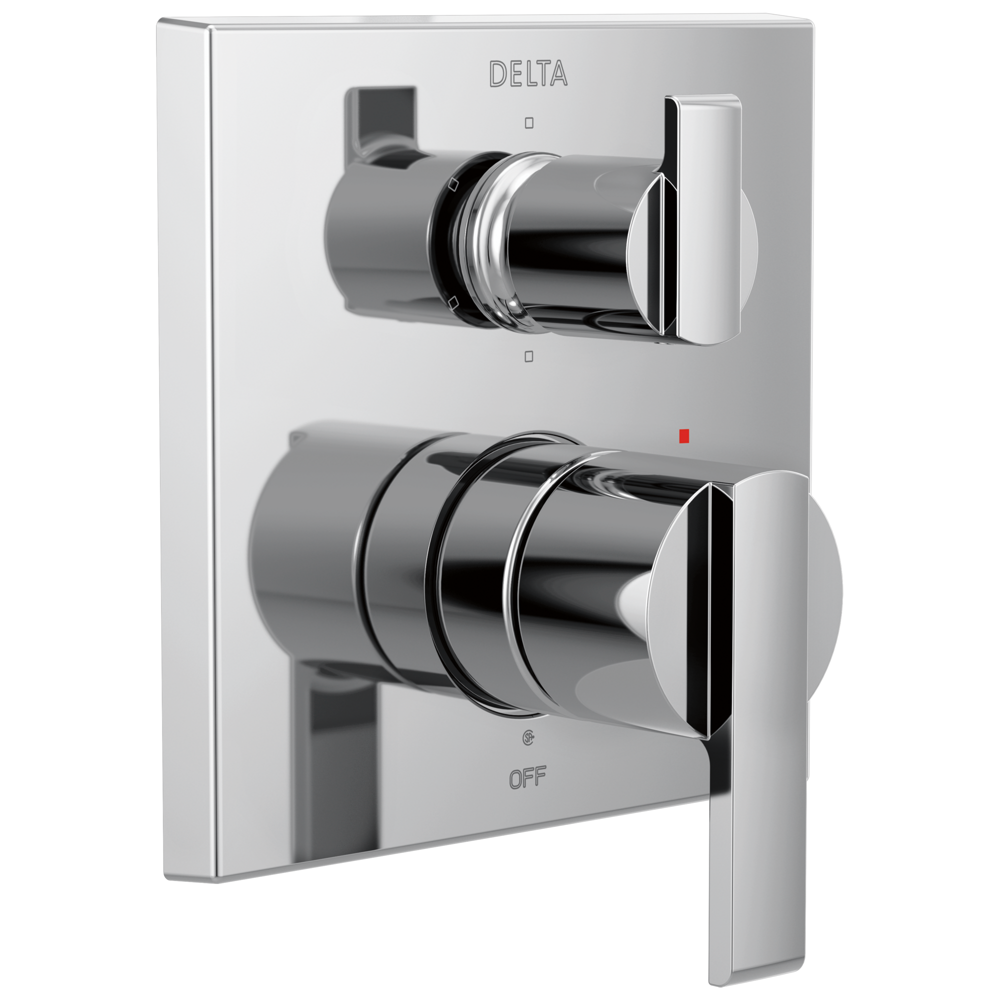 Delta Faucet Ara Angular Modern Monitor 14 Series Valve Trim with 6-Setting Integrated Diverter - Chrome