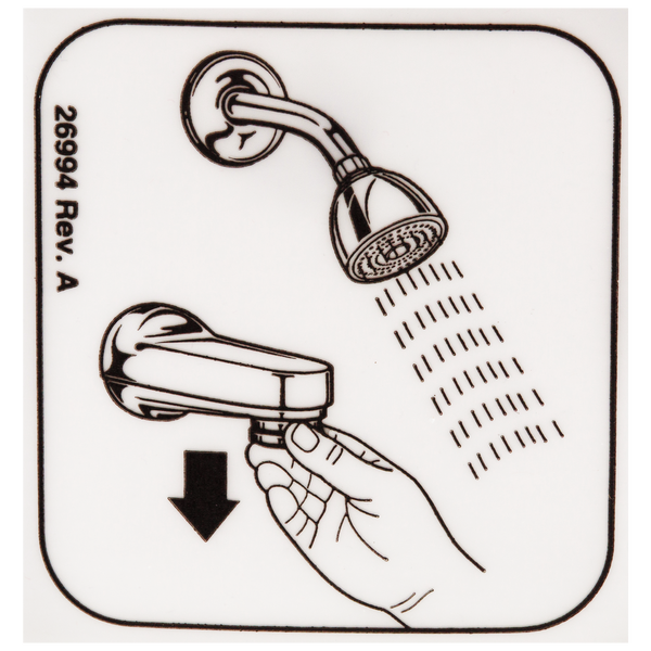 Decal Tub Spout PullDown Diverter RP17472 Delta Faucet