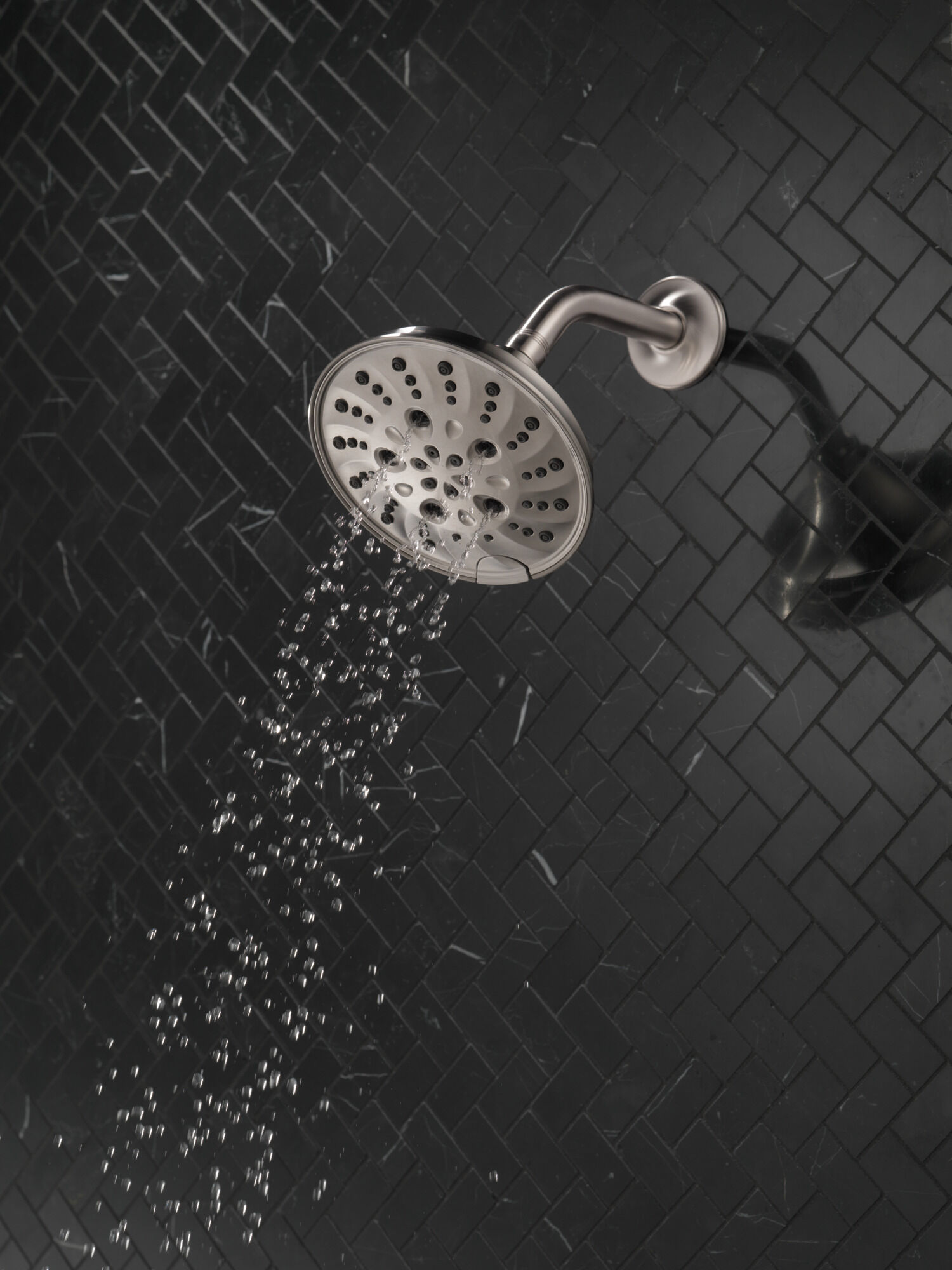 H2Okinetic® 5-Setting Traditional Raincan Shower Head in Lumicoat