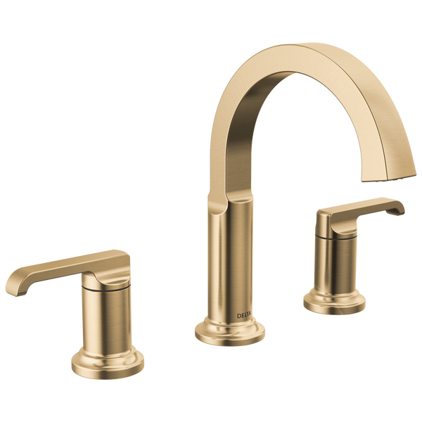 Two Handle Widespread Bathroom Faucet in Lumicoat® Champagne