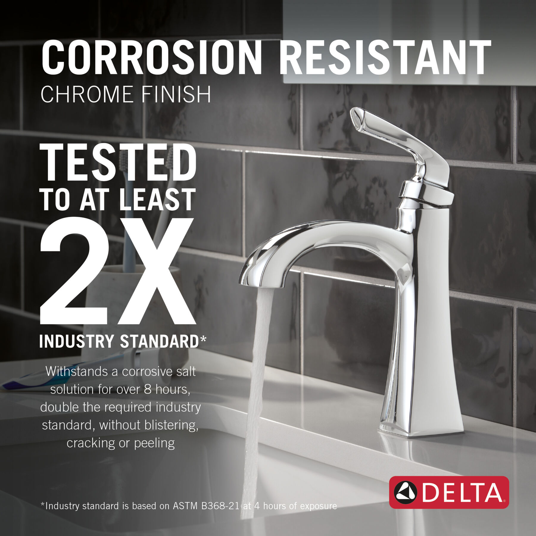 Single Handle Bathroom Faucet in Chrome 15895LF — thumbnail 3
