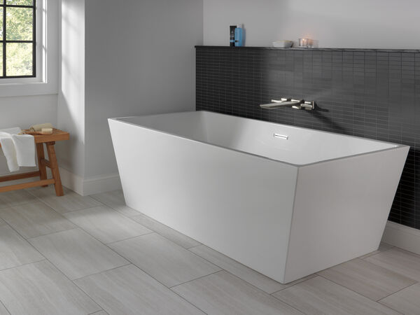 67 In X 32 Freestanding Tub With, Freestanding Bathtub Against Wall
