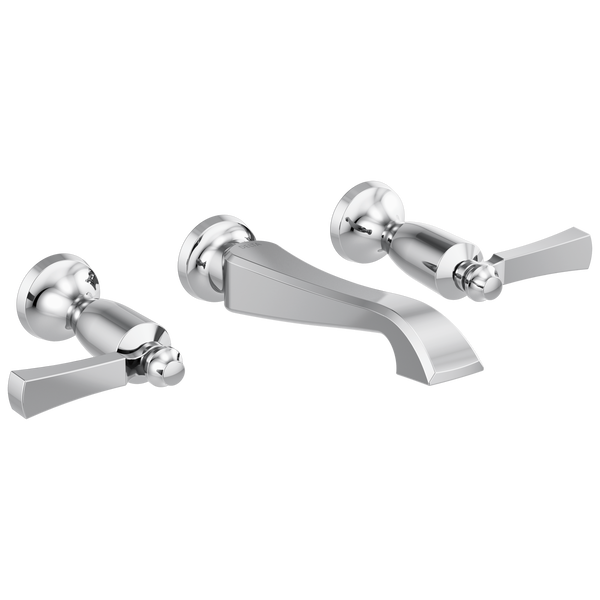 Two Handle Wall Mount Bathroom Faucet Trim Only