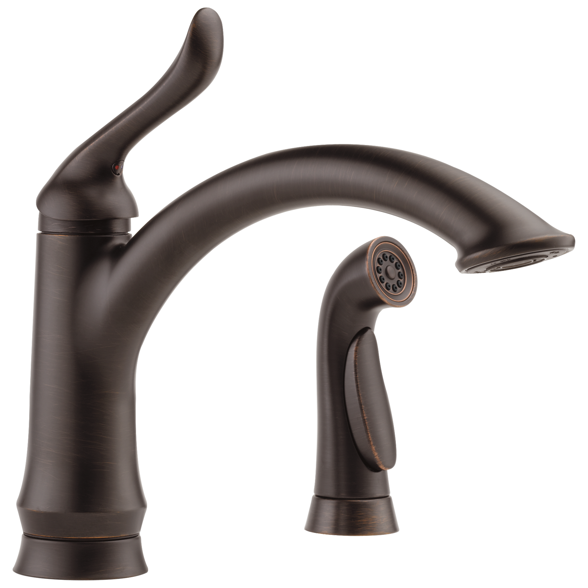 Delta Faucet LindenE Single Handle Kitchen Faucet with Spray - Venetian Bronze
