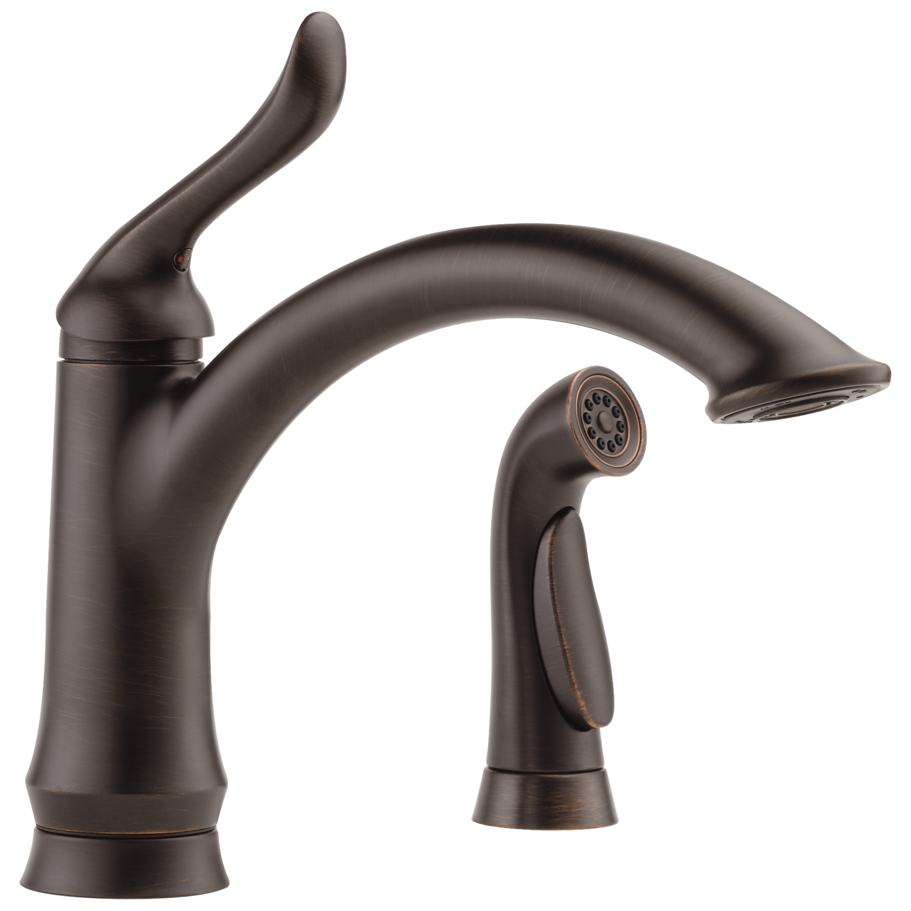 Single Handle Kitchen Faucet with Spray in Venetian Bronze 4453-RB