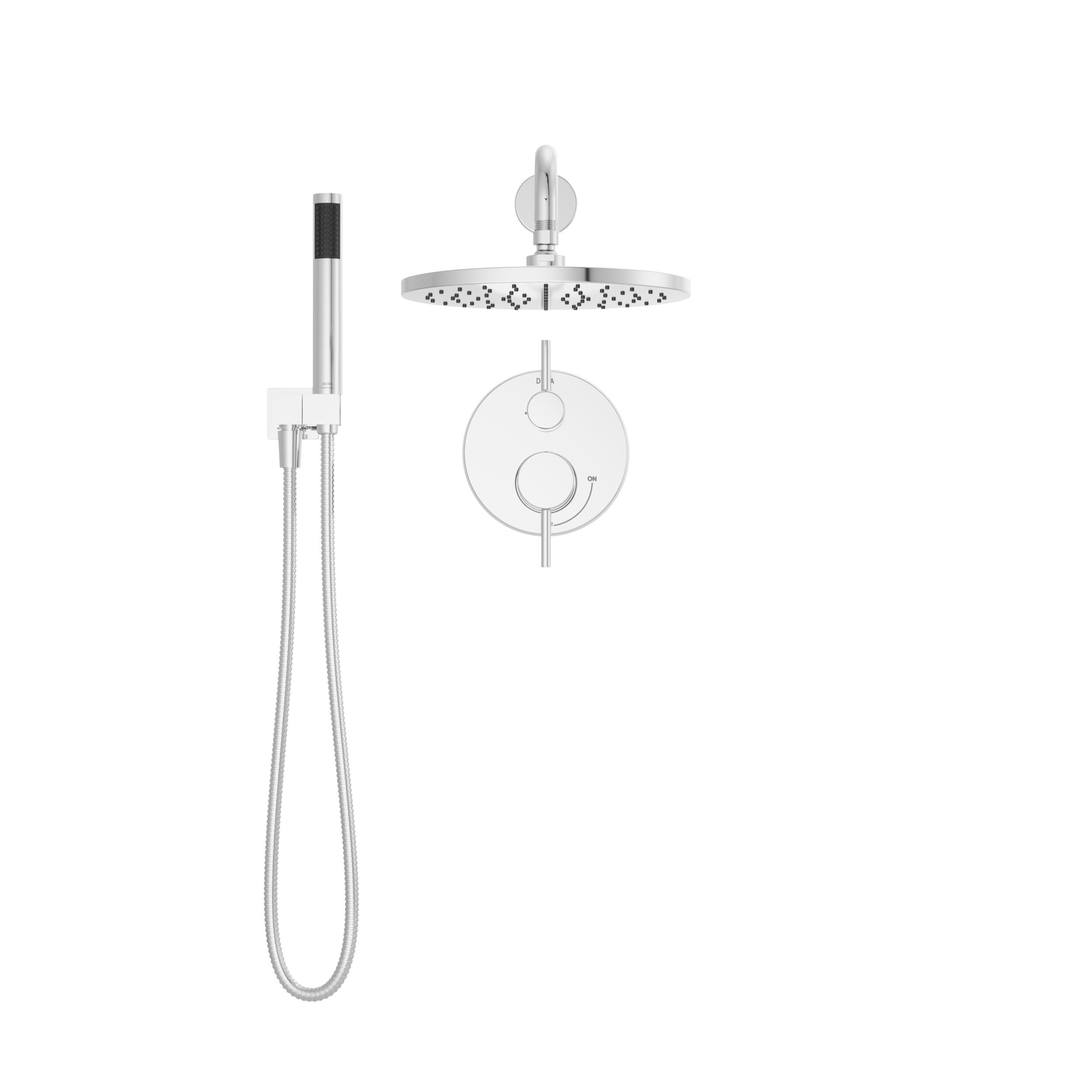 Raincan Shower Rough & Trim w/ HS 1L 14S (Recertified) in Chrome