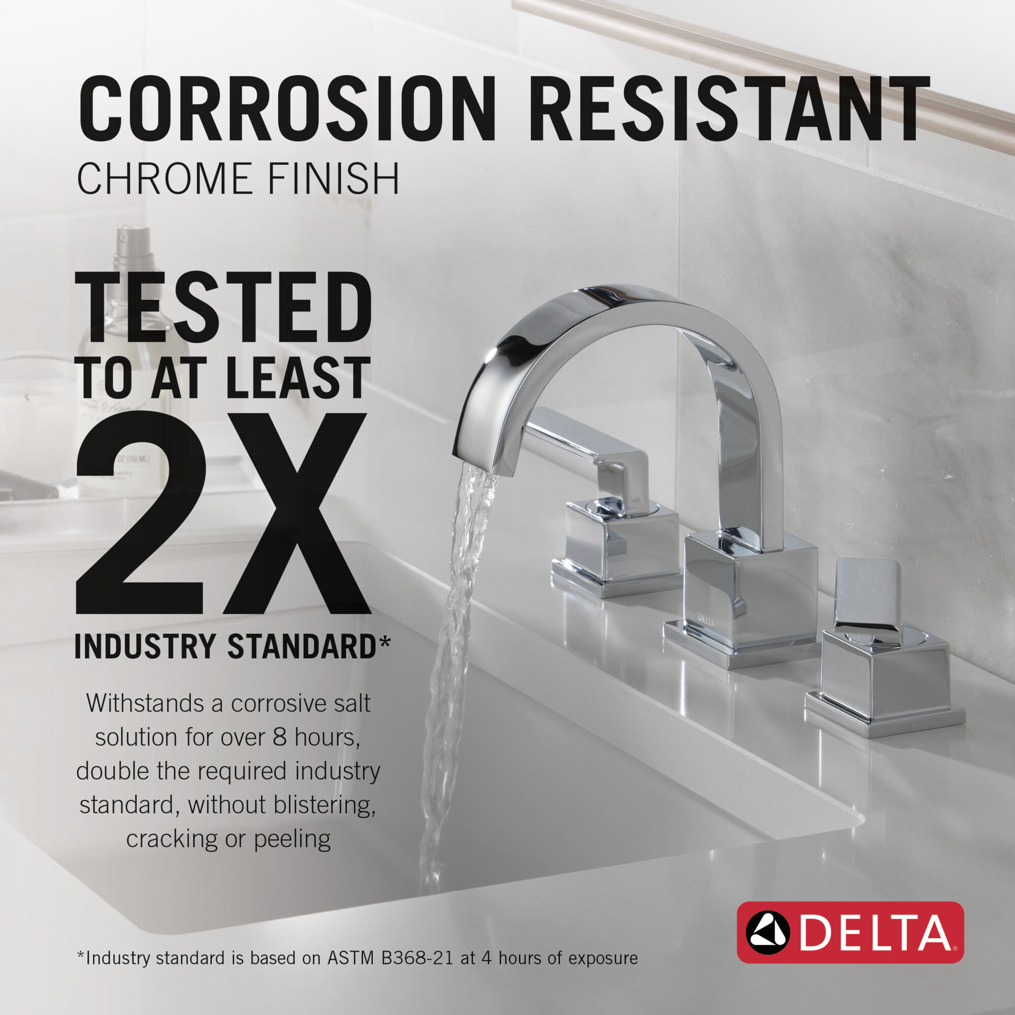 Delta Faucet 3553LF-CZ Vero Two Handle Widespread Lavatory Faucet