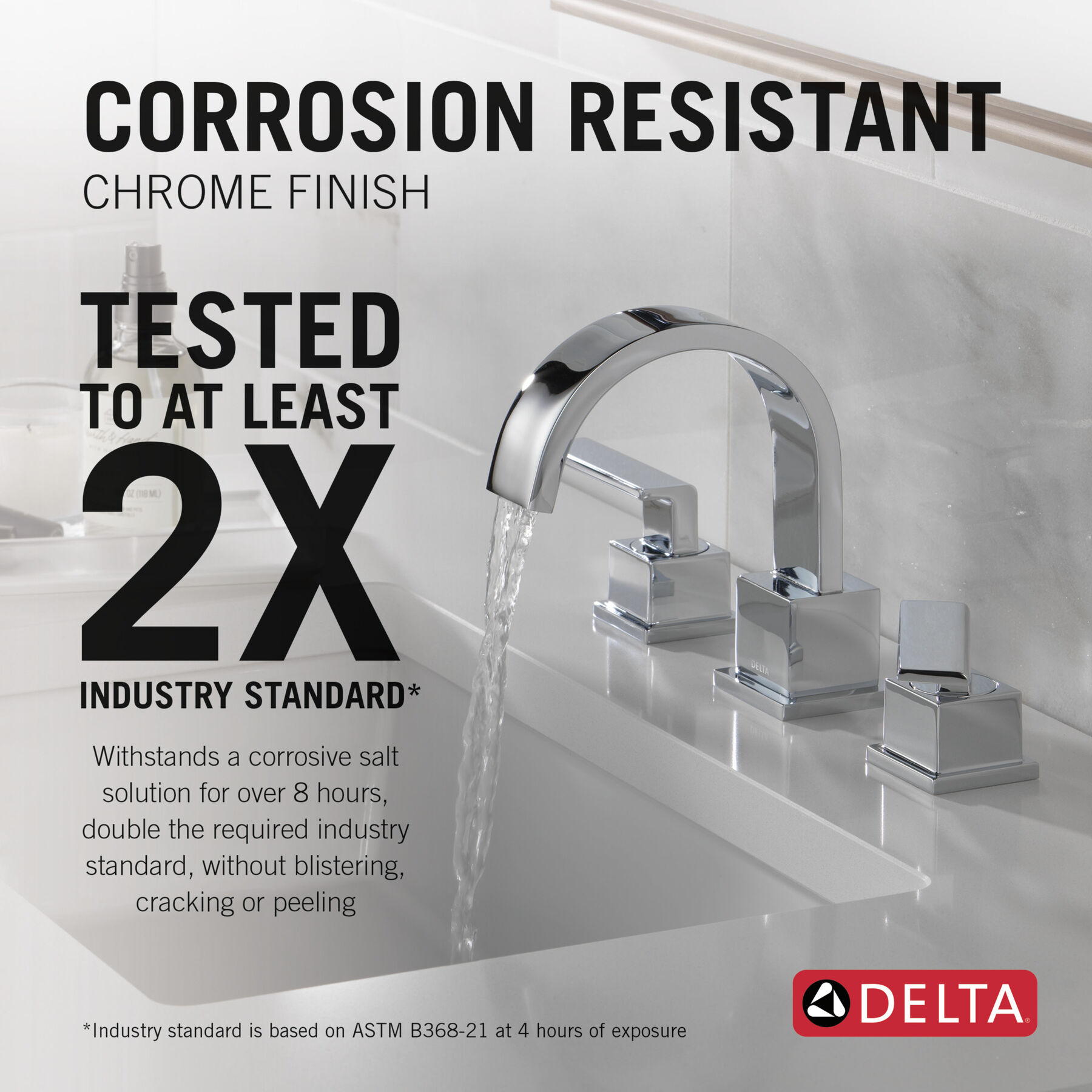 Two Handle Widespread Bathroom Faucet in Chrome 3553LF — thumbnail 3