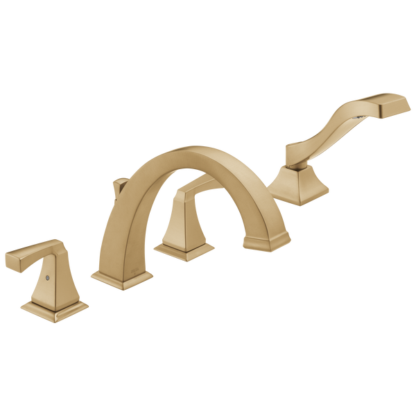 Roman Tub with Hand Shower Trim in Champagne Bronze T4751-CZ