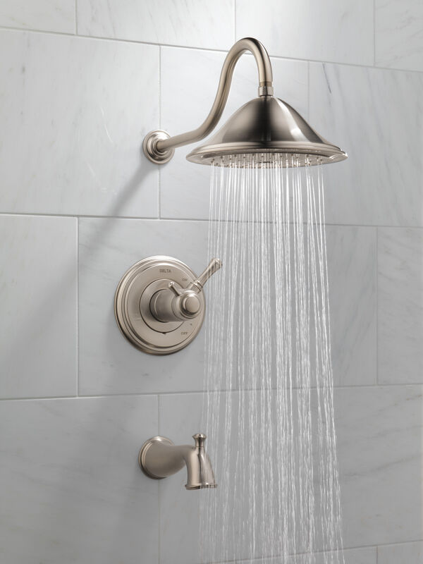 TempAssure® 17T Series Tub  Shower Trim in Stainless T17T497-SS Delta  Faucet