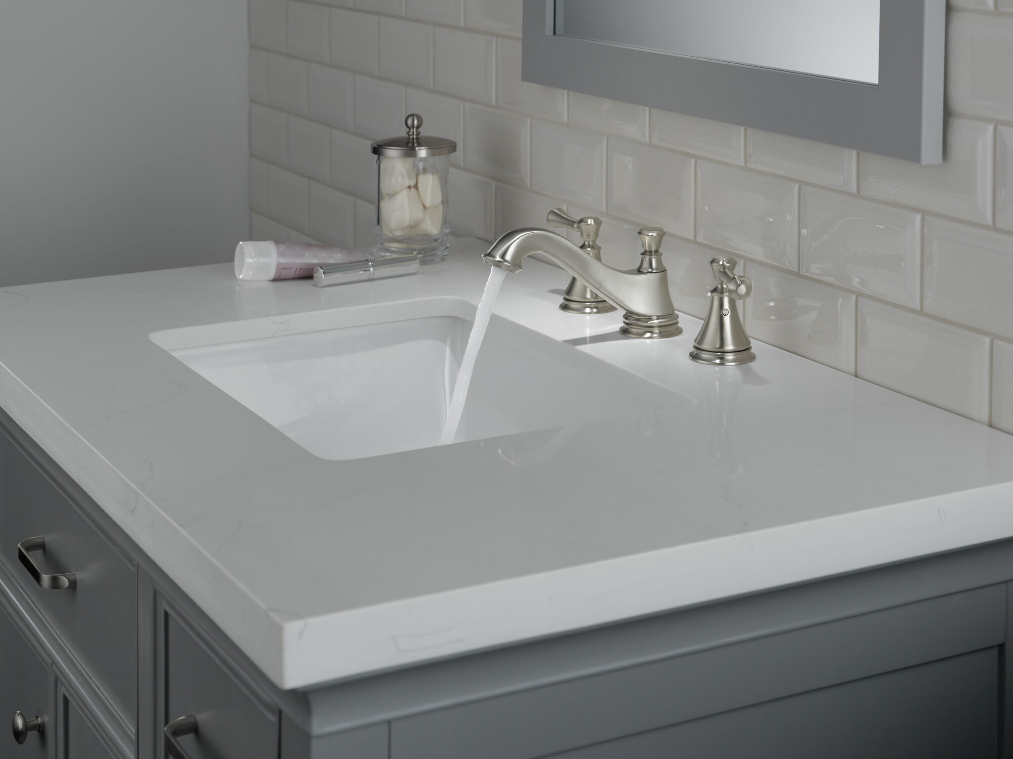 Metal Lever Handle Set - Deck Mount Bathroom & Bidet in Stainless