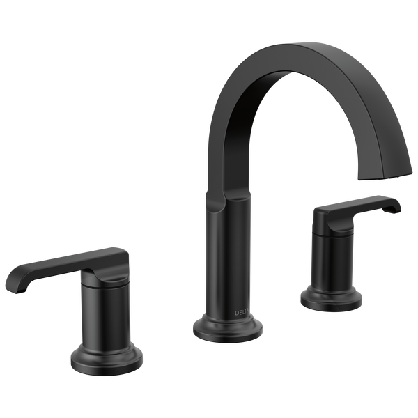 Two Handle Widespread Bathroom Faucet in Matte Black 35588-BL-DST