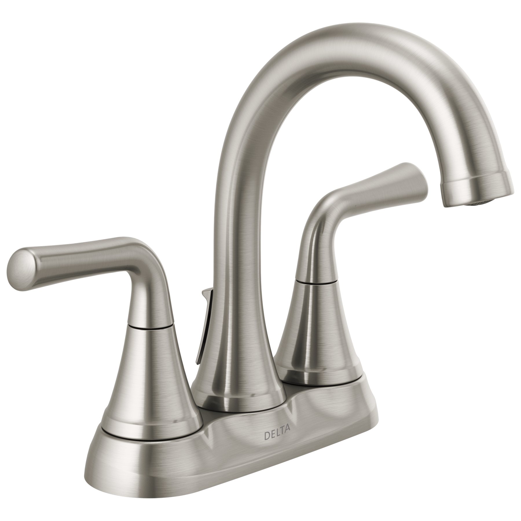 Two Handle Centerset Bathroom Faucet in Stainless 2533LF-SSMPU