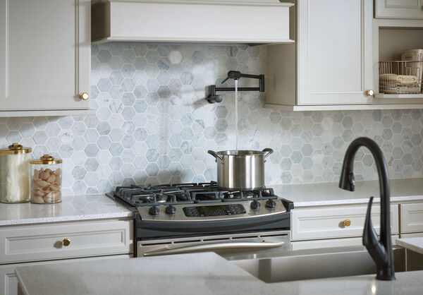 2 handle pot filler wall mount kitchen faucet