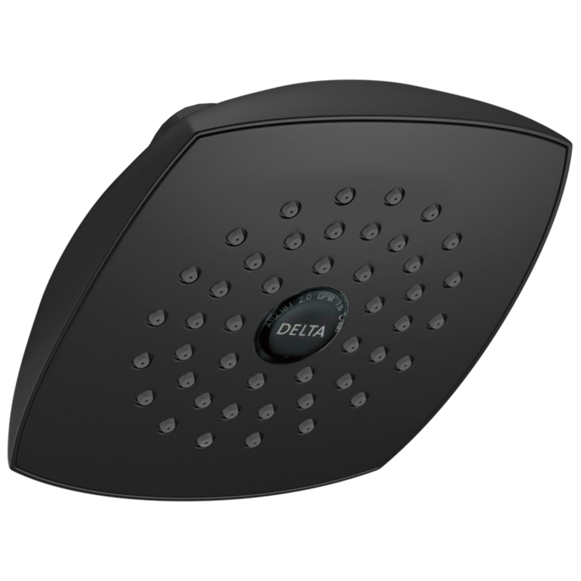 Delta Faucet Universal Showering Components Raincan Single-Setting Touch-Clean Shower Head - Matte Black