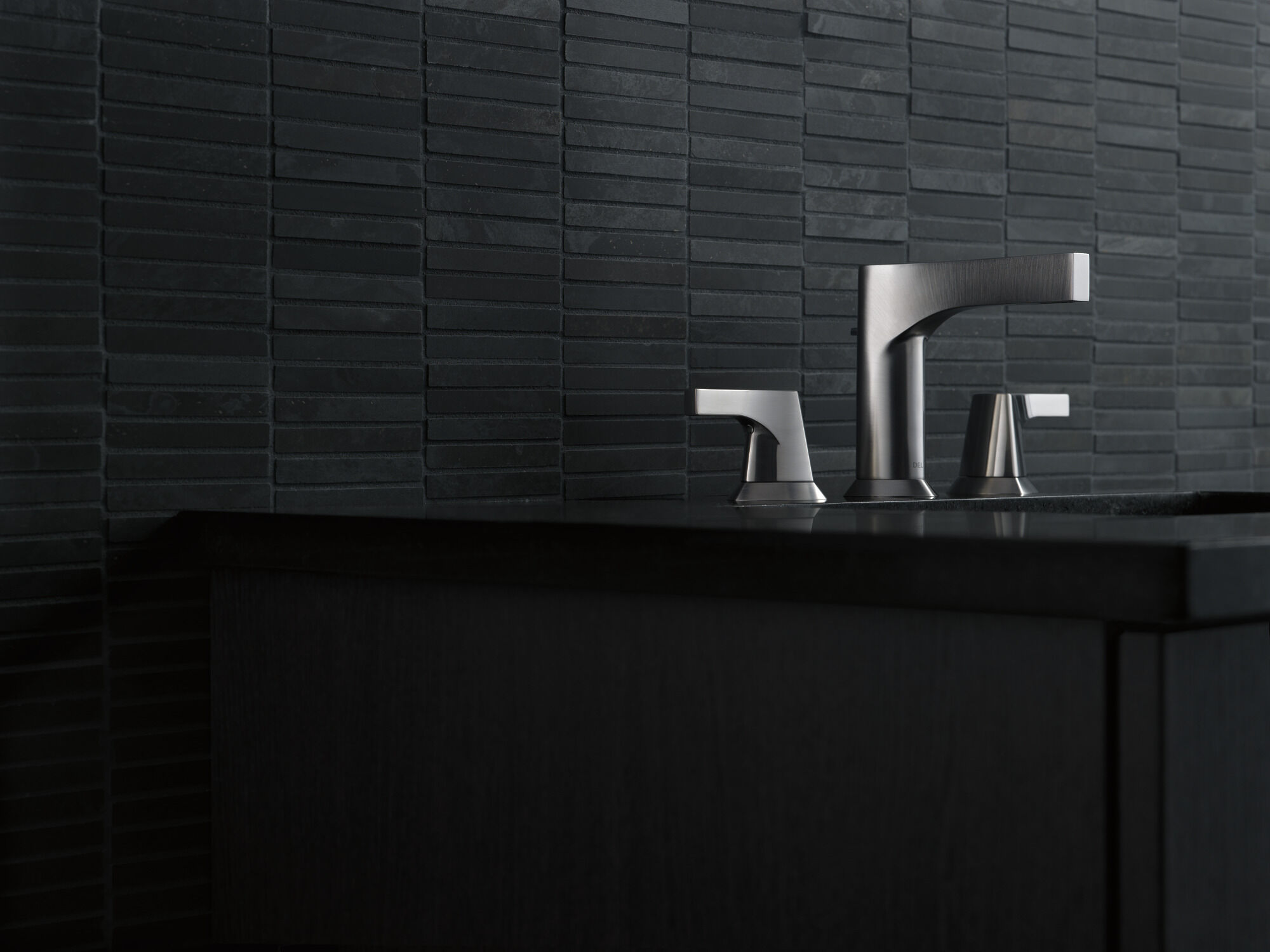 sui　0810 Two Handle Widespread Bathroom Faucet in Stainless 3574-SSMPU-DST