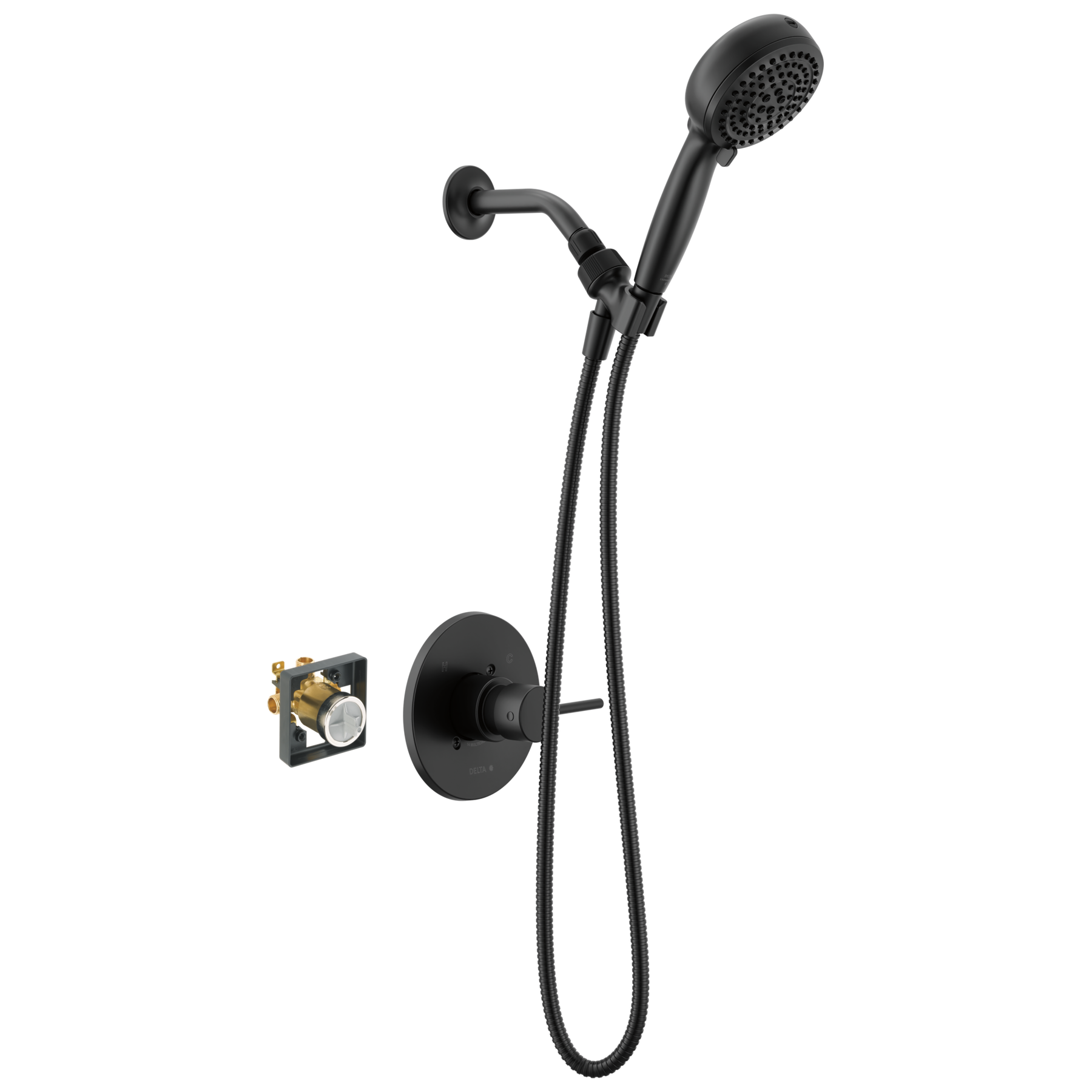 Shower Trim with ProClean Hand Shower Bundle in Matte Black FVS3