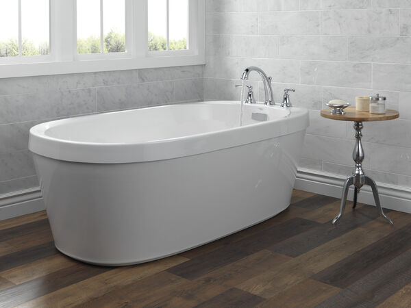 60 in. x 32 in. Freestanding Tub with Integrated Waste and Overflow, image 7