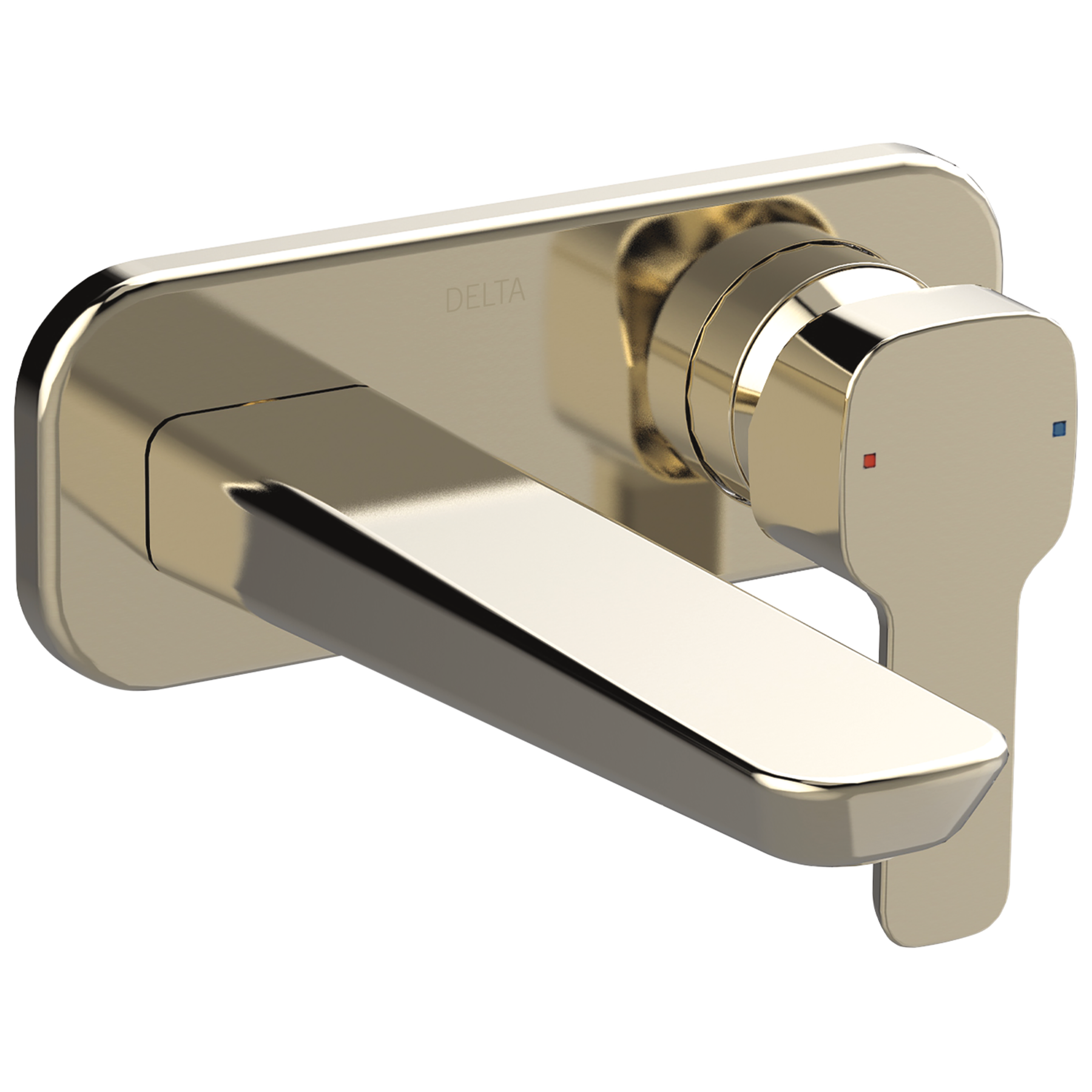 Single Handle Wall Mount Bathroom Faucet Trim in Polished Nickel