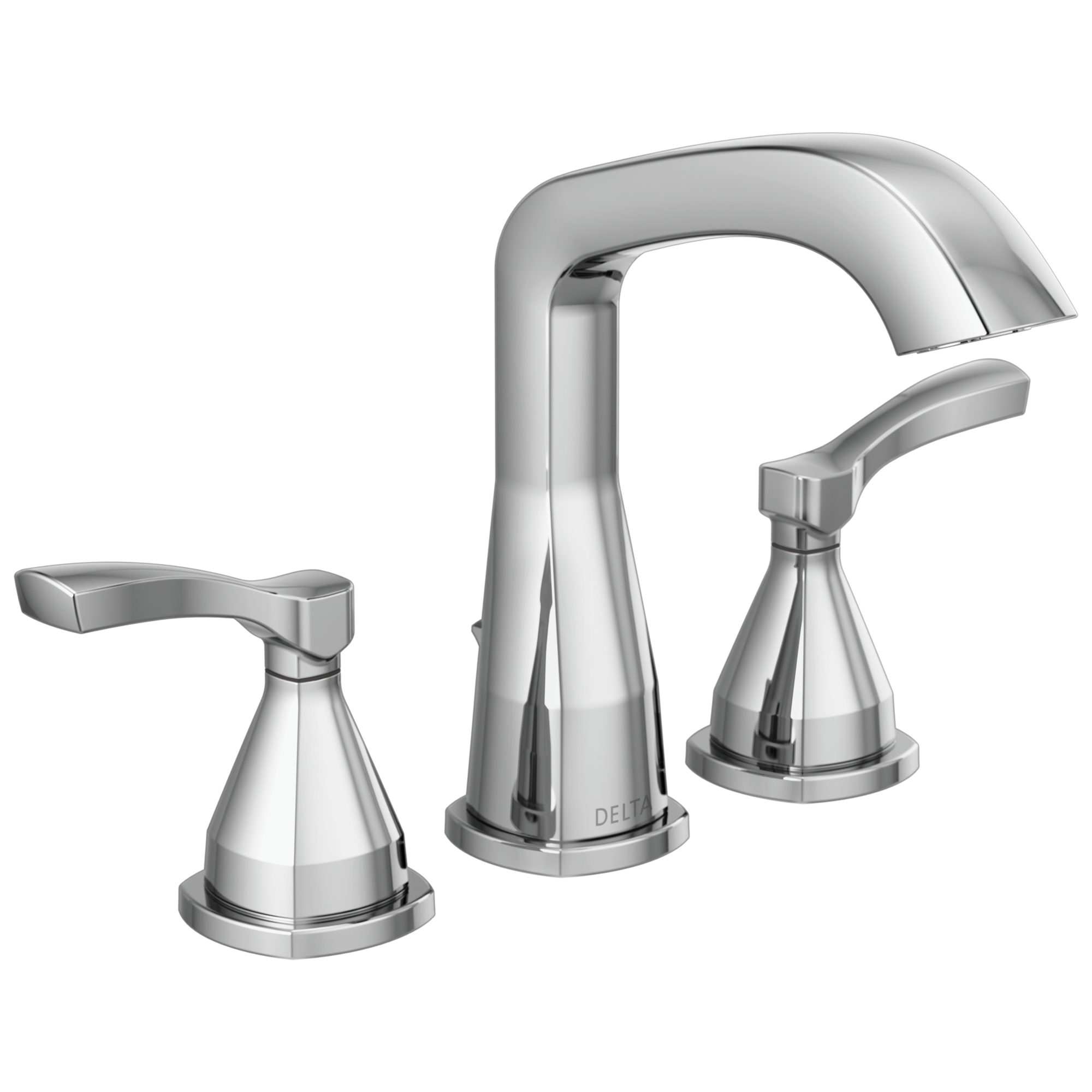 Delta Faucet Stryke Two Handle Widespread Bathroom Faucet With Pop-up Drain - Lumicoat - Chrome