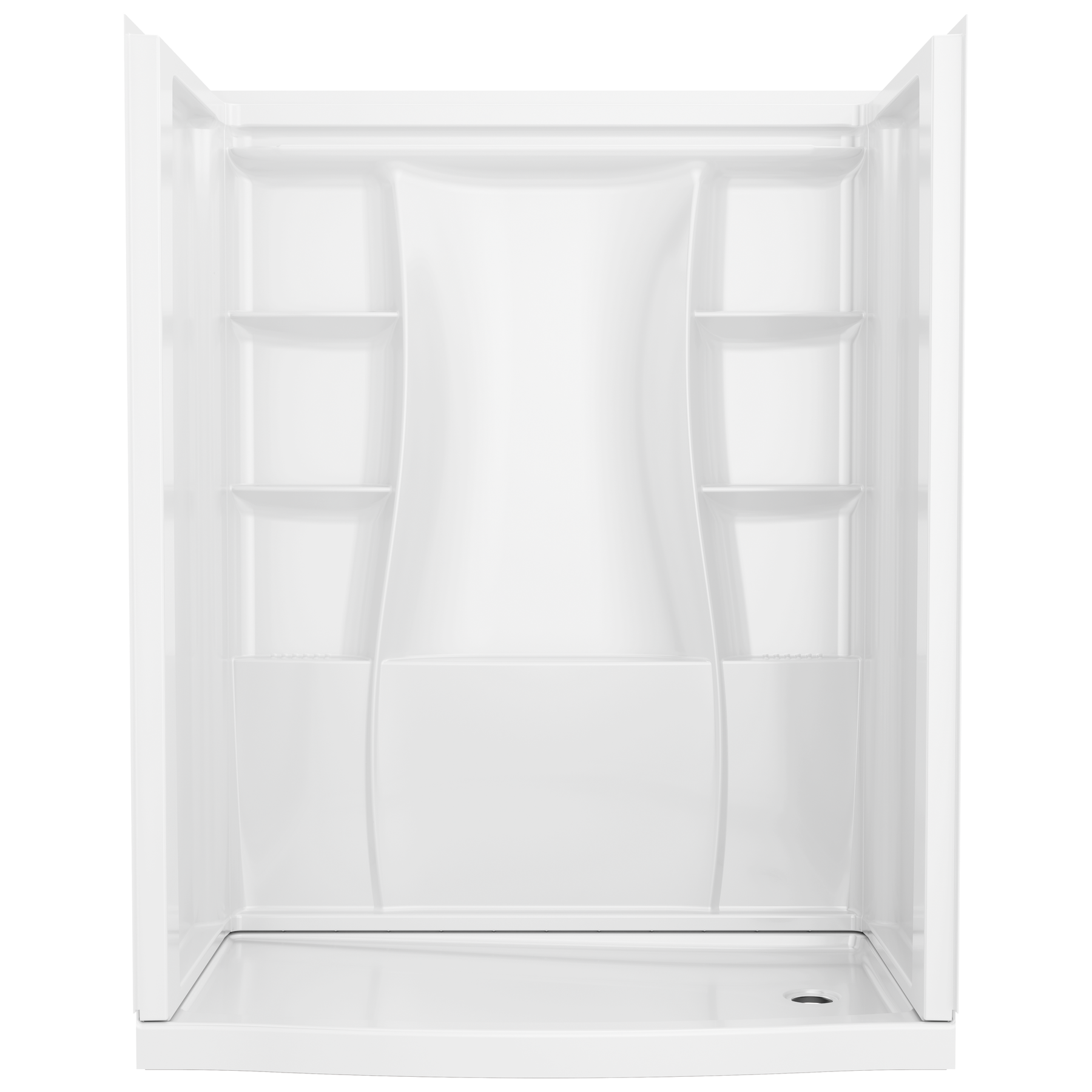 60x32 Alcove Shower Bundle without Door - Right Drain in High
