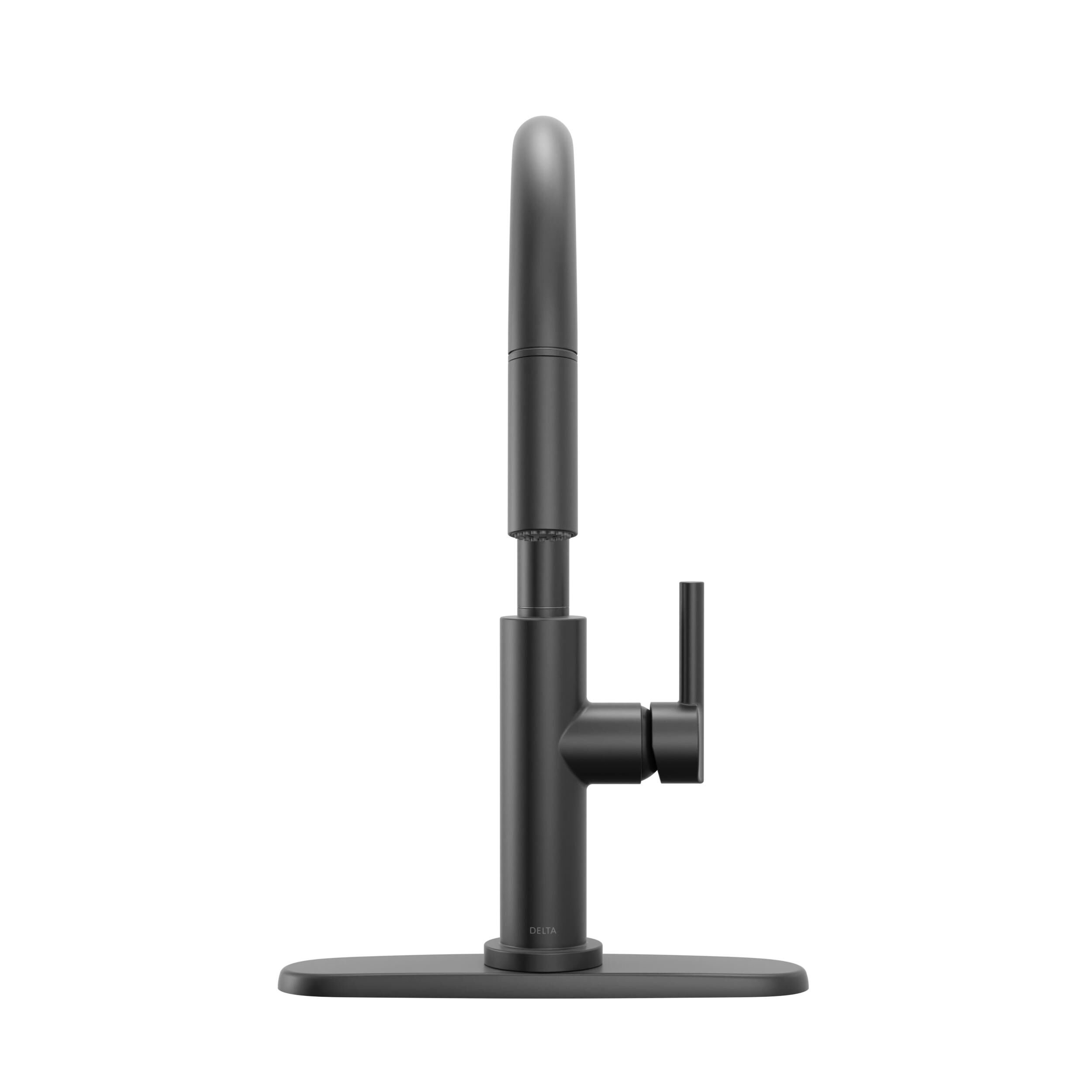 Single Handle Pull-Down Kitchen Faucet in Matte Black 19867LF-BL