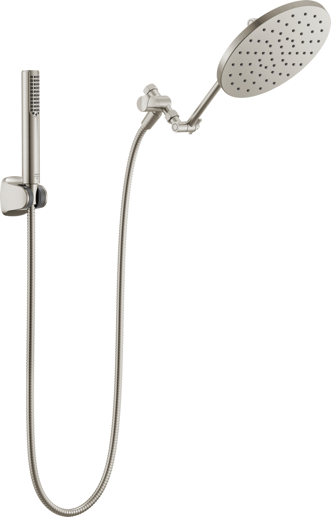 Adjustable Raincan Shower Head with Hand Shower in Spotshield