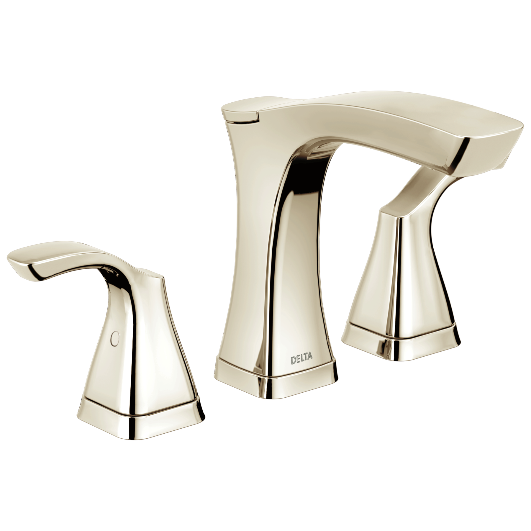 Two Handle Widespread Bathroom Faucet Metal PopUp in Polished Nickel