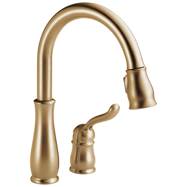 Single Handle Pull-Down Kitchen Faucet in Champagne Bronze 978-CZ