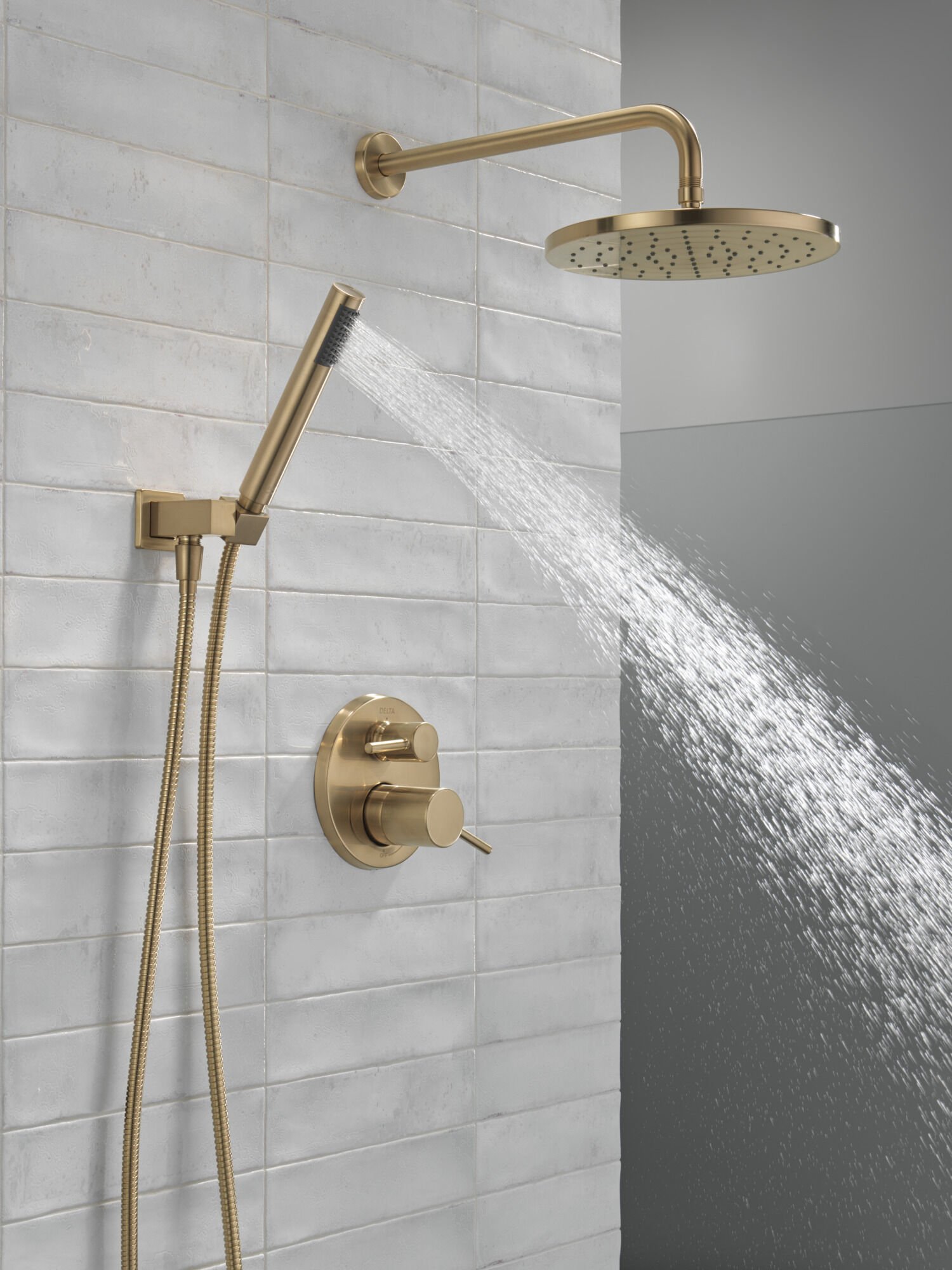 calpis　【2】 Raincan Shower Rough & Trim w/ HS 14S (Recertified) in Champagne