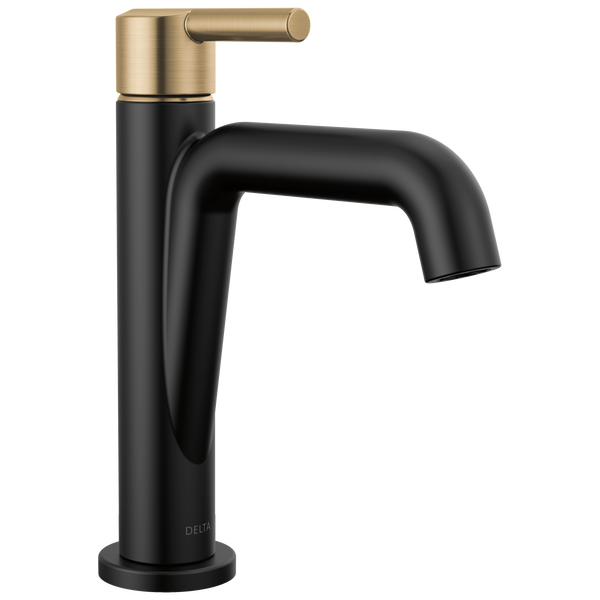 Single Handle Bathroom Faucet in Matte Black / Champagne Bronze 