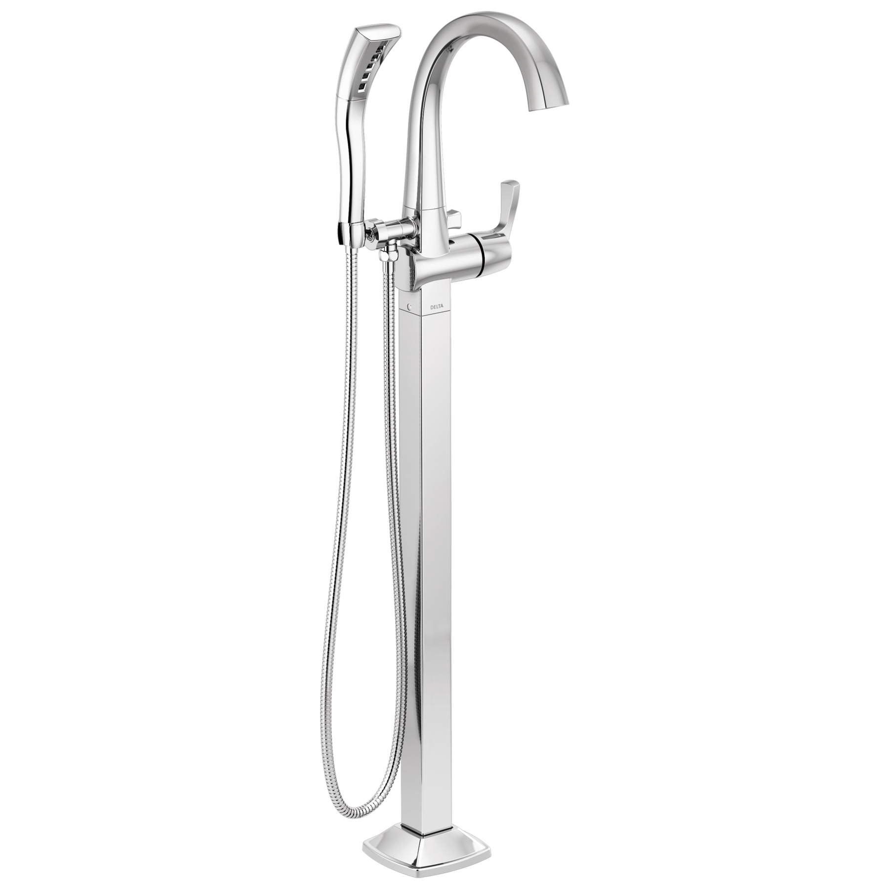 Single Handle Floor Mount Tub Filler Trim in Chrome T4777FL Delta Faucet