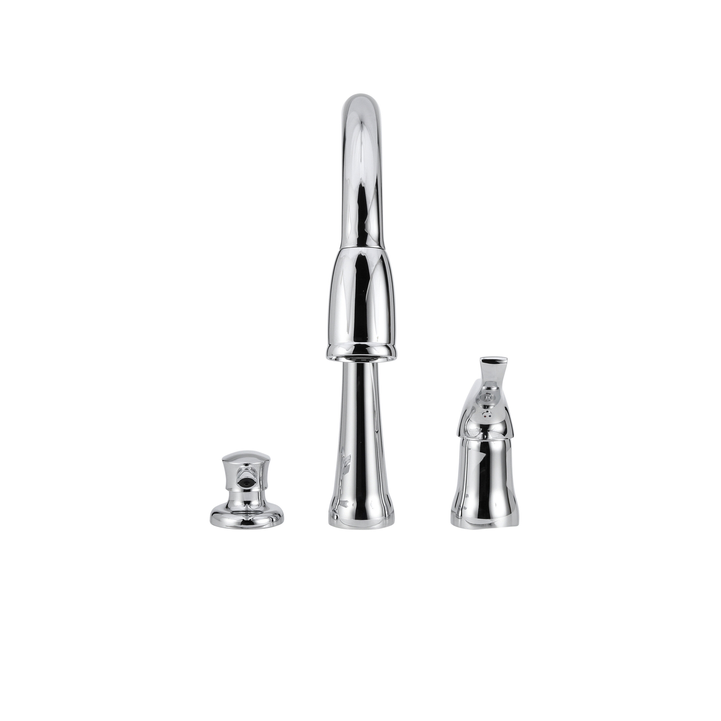 Single Handle Pull-Down Kitchen Faucet with Soap Dispenser in