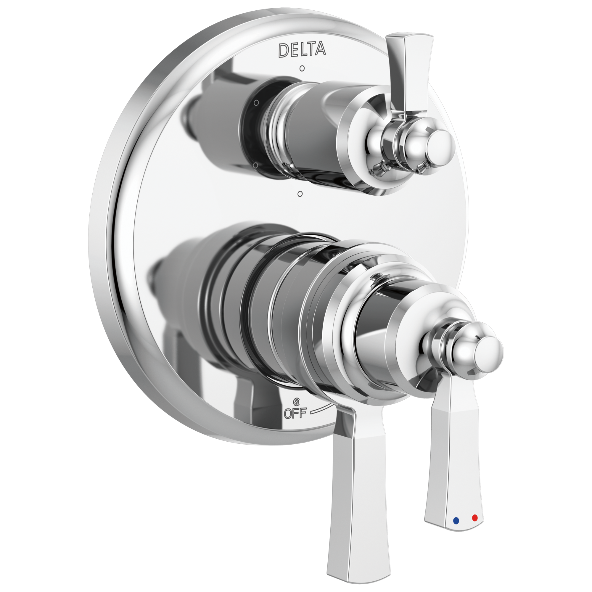 Delta Faucet DorvalE Traditional 2-Handle Monitor 17 Series Valve Trim with 6 Setting Diverter - Chrome