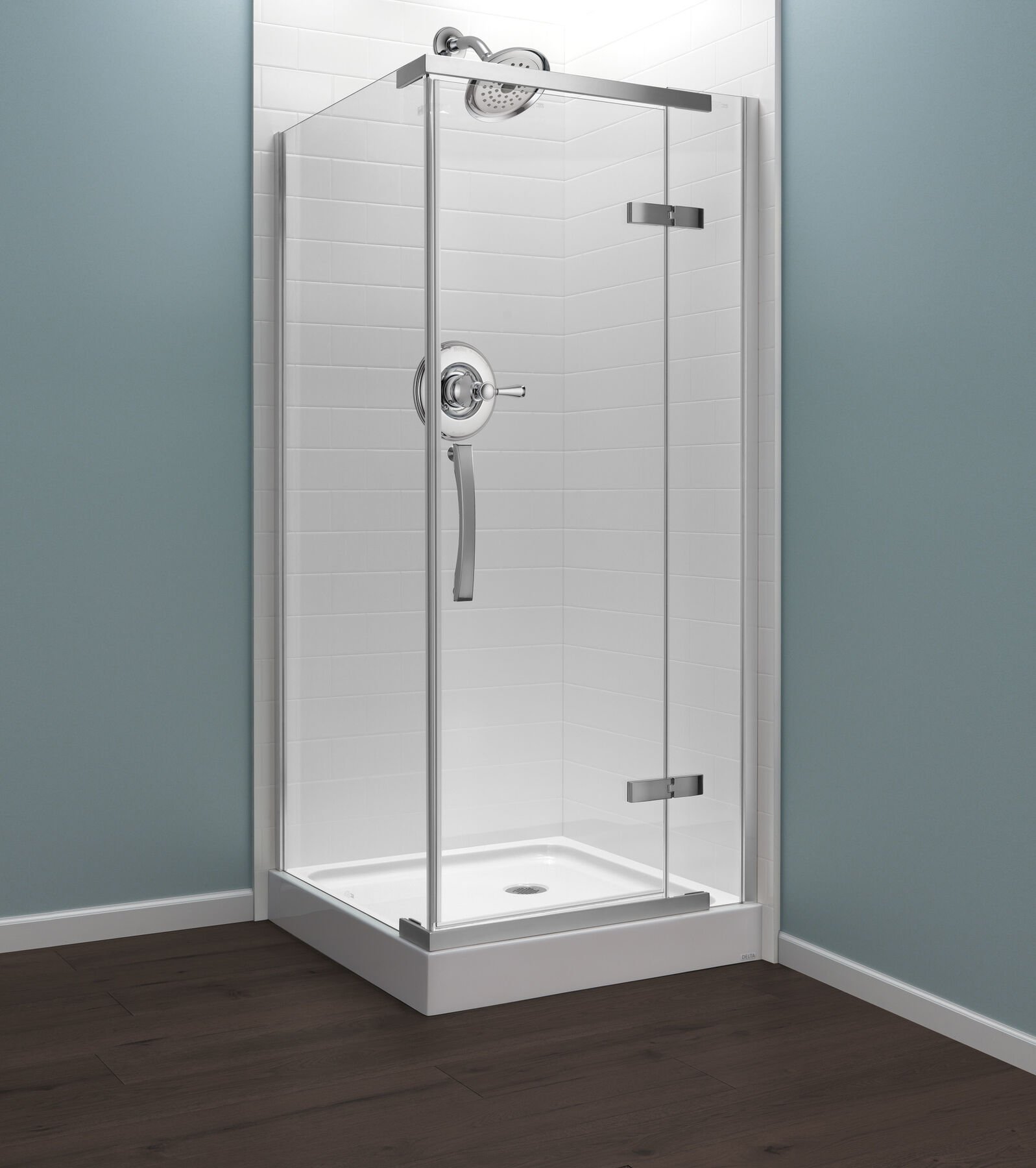 36" x 36" Shower Base in High Gloss White B7109123636WH Delta Faucet