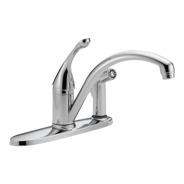 Single Handle Kitchen Faucet with Integral Spray