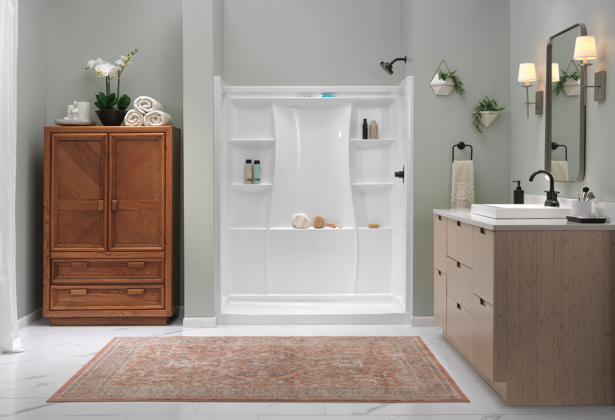 Two Handle Centerset Bathroom Faucet in Matte Black 2559-BLMPU-DST