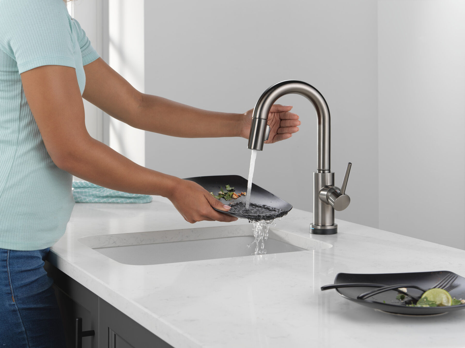 Touch2O® Bar / Prep Faucet with Touchless Technology in Black Stainless