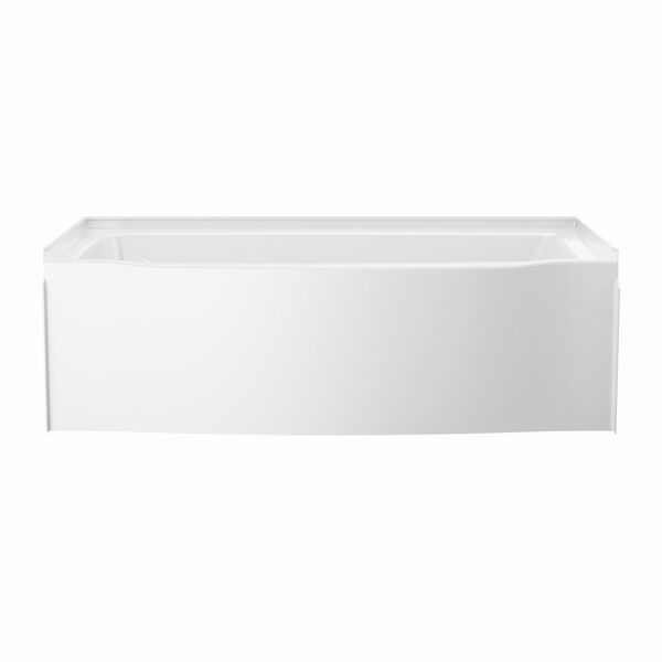 Classic 500 Curve Alcove Bathtub Left Drain 60x32" in High Gloss White