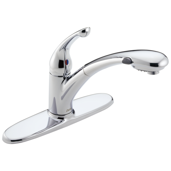 Single Handle PullOut WaterEfficient Kitchen Faucet in Chrome 470WE