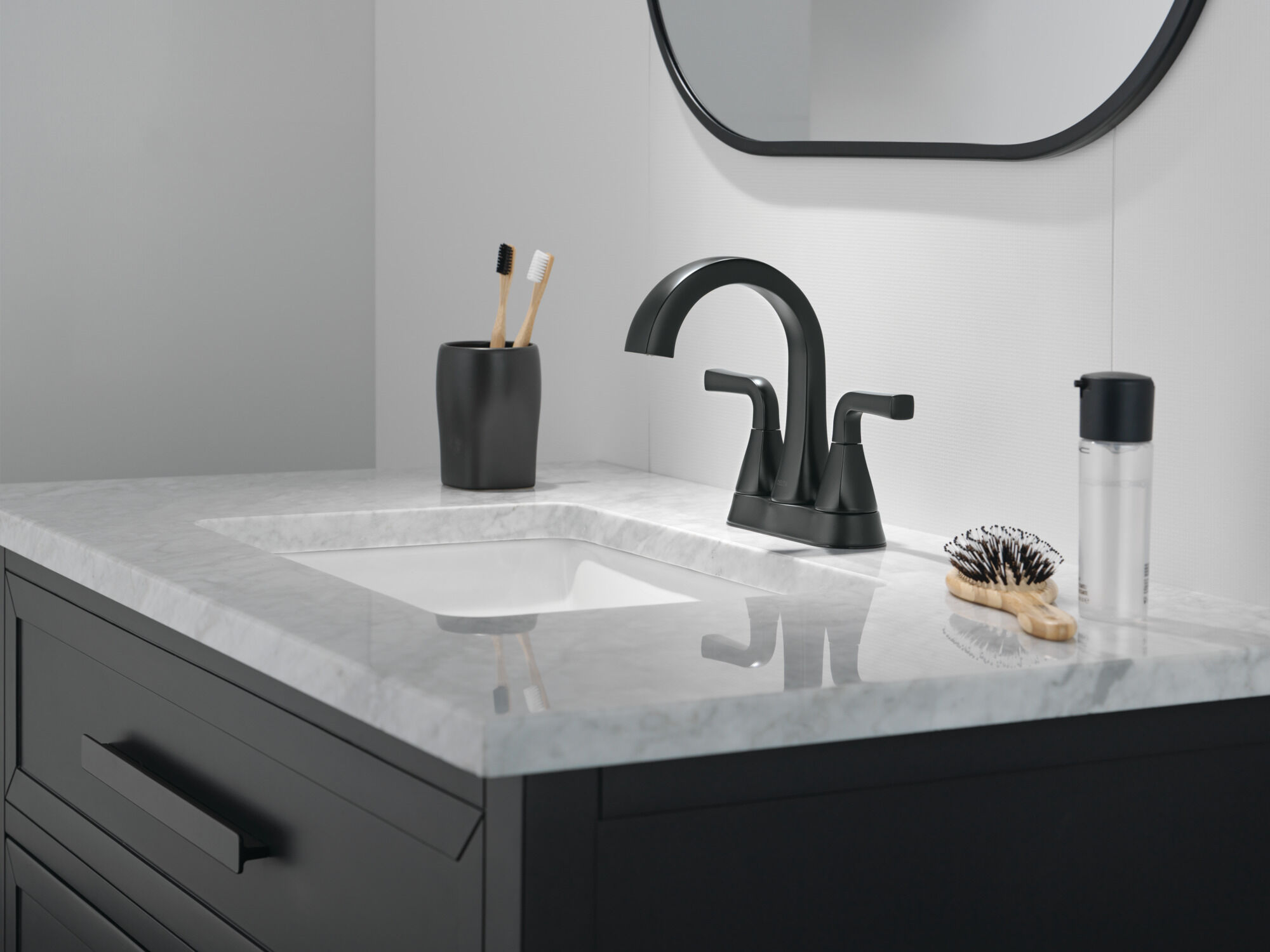 BLACK DESIGN 葉月 Black Marble Arabesque Mosaic Tile Honed