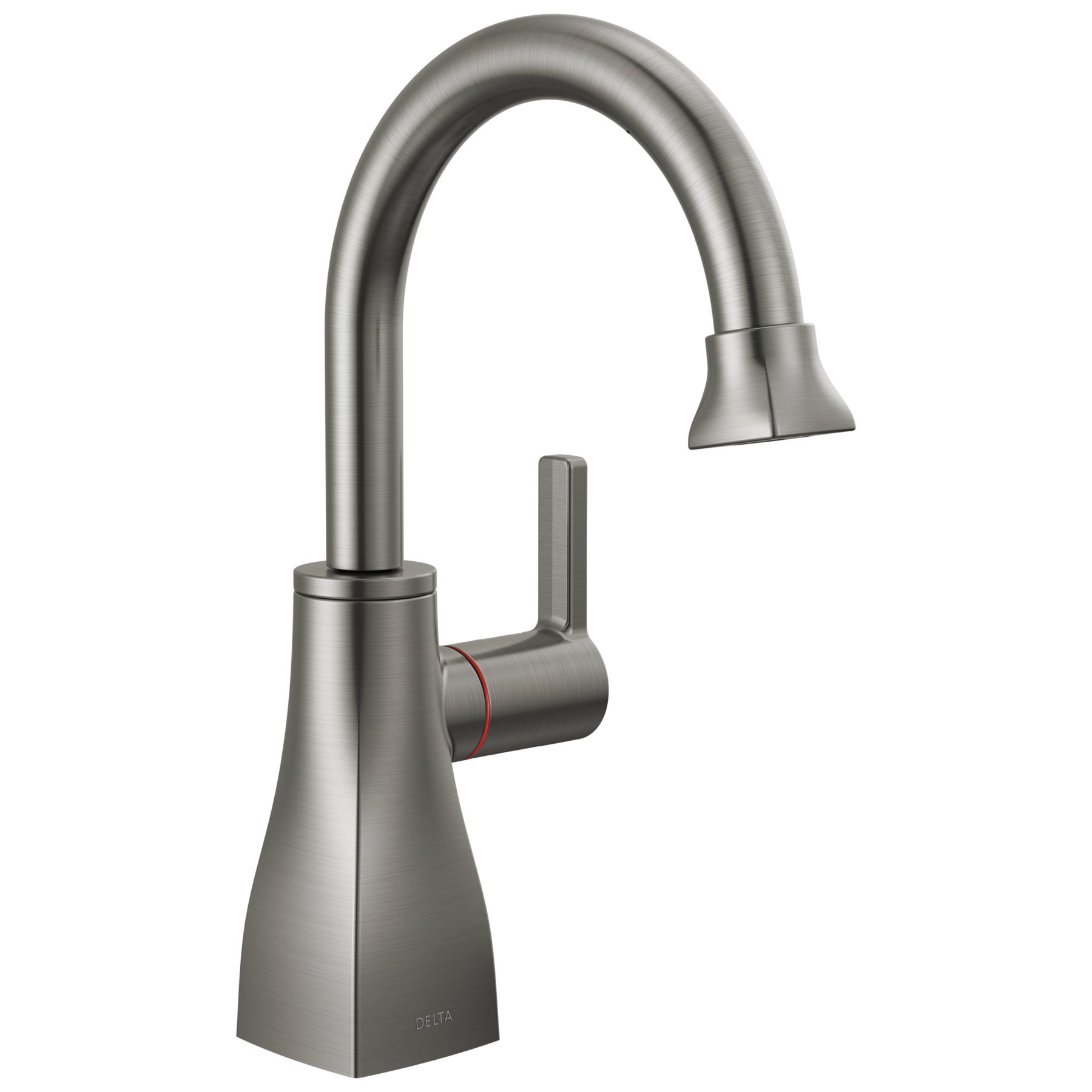 Contemporary Square Instant Hot Water Dispenser in Black Stainless 1940LFHKS Delta Faucet