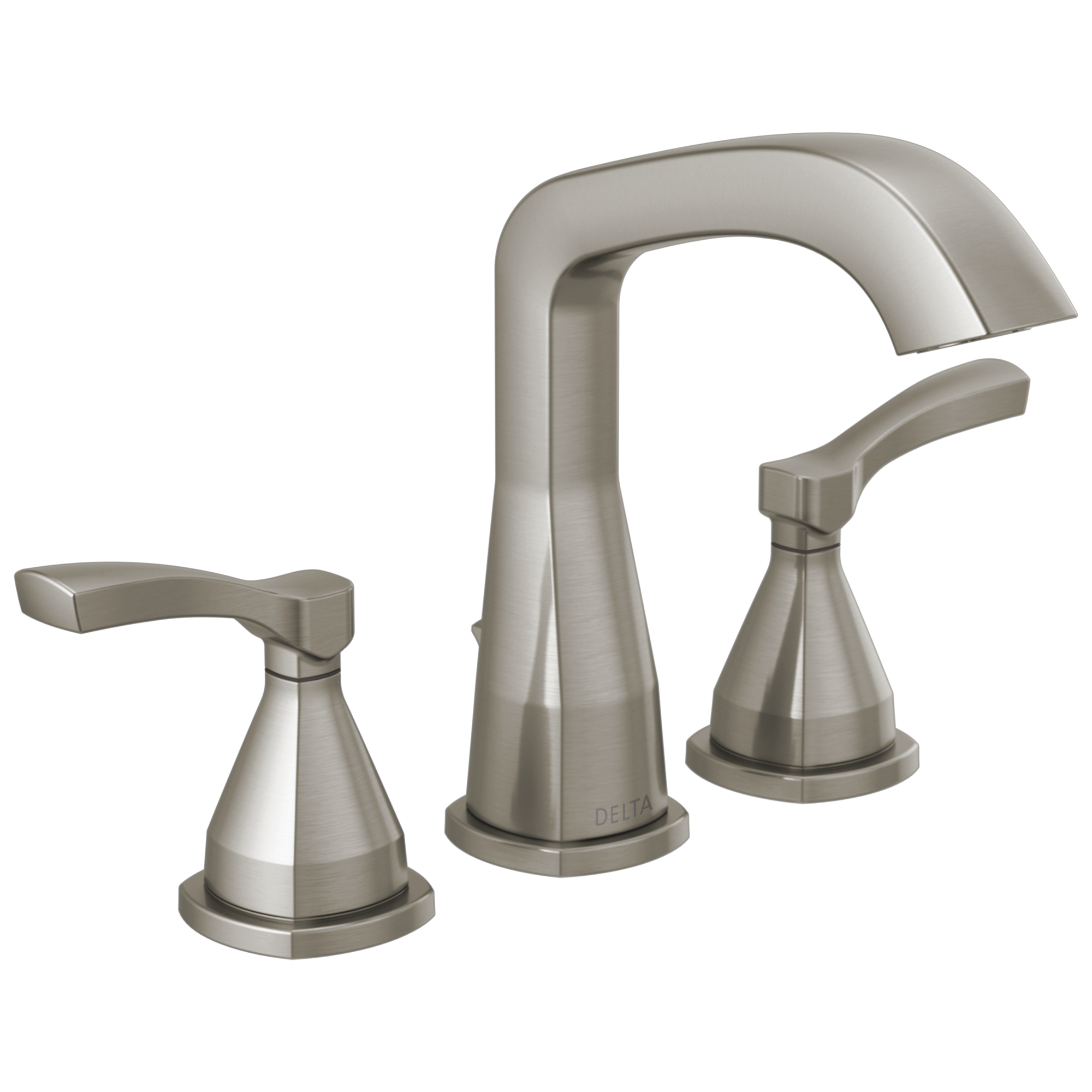 Delta Faucet Stryke Two Handle Widespread Bathroom Faucet With Pop-up Drain - Lumicoat - Stainless