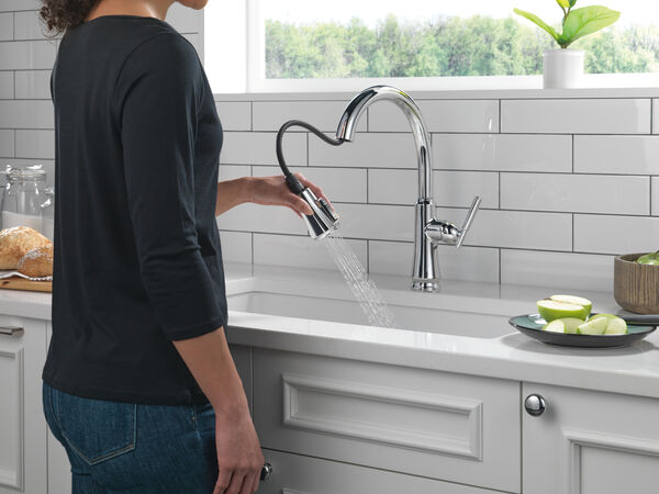Single Handle Pull Down Kitchen Faucet in Chrome 9179-DST ...