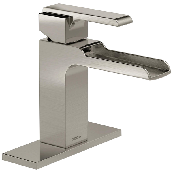 Single Handle Channel Bathroom Faucet in Stainless 568LF-SSLPU