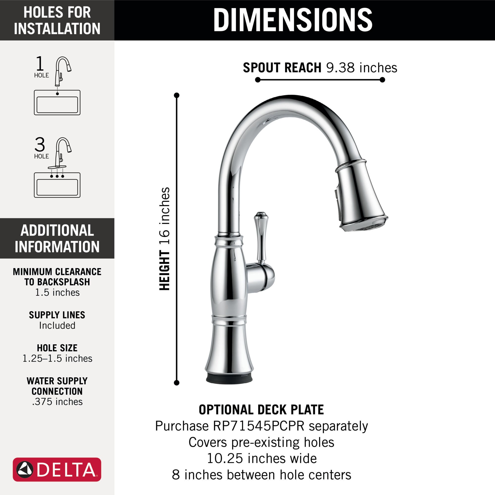 Single Handle Pull-Down Kitchen Faucet with Touch2O® and