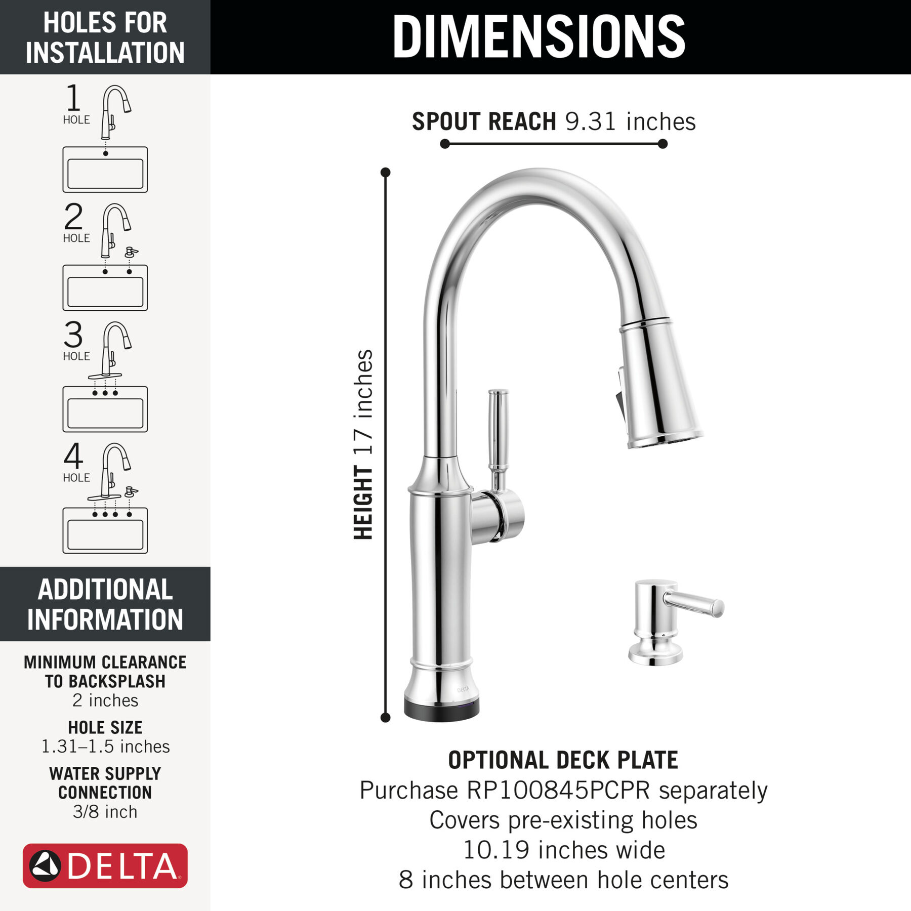 Pull-Down Kitchen Single Handle with Soap Dispenser Bundle in Chrome — thumbnail 3