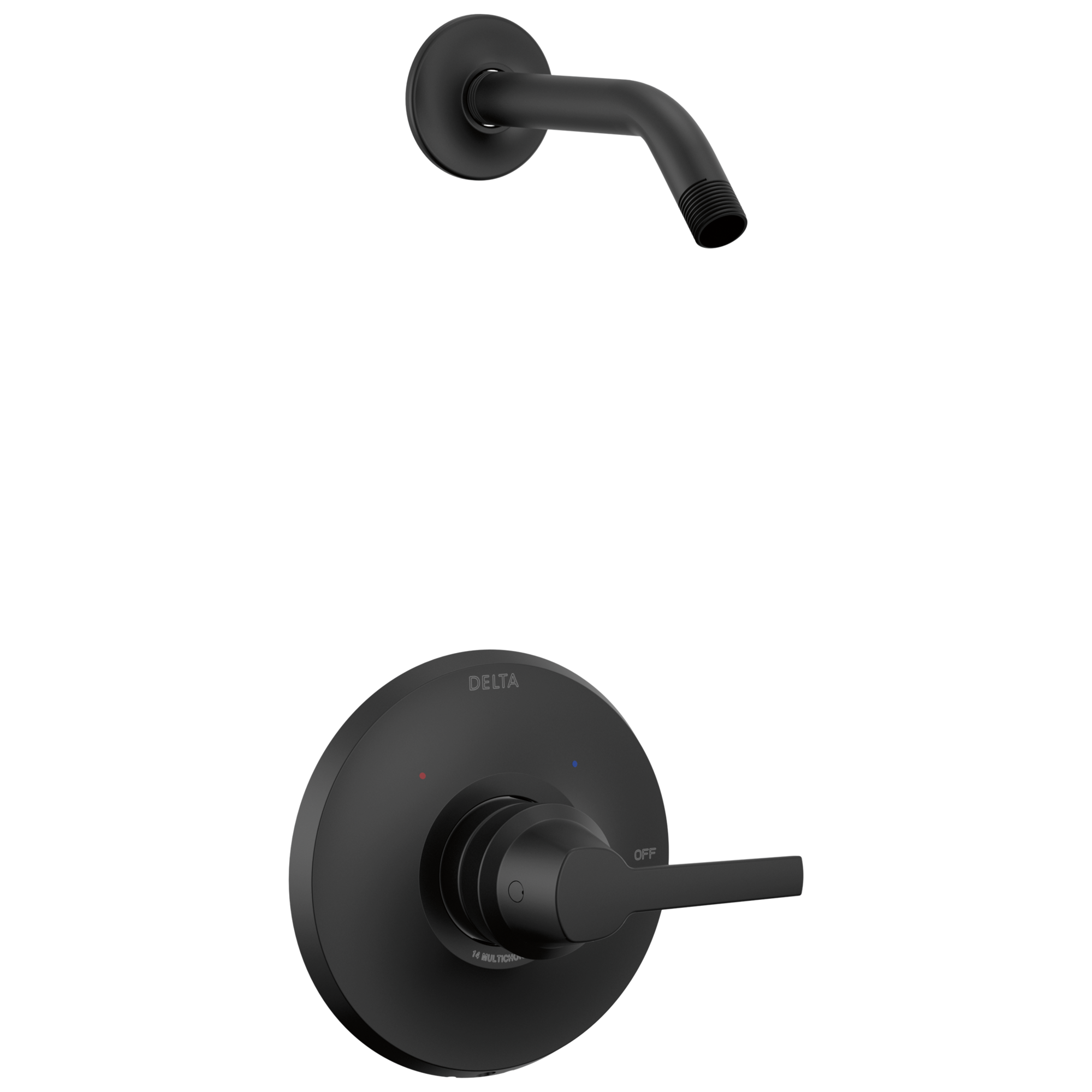 Delta Faucet GaleonE 14 Series Shower Trim - Less Head - Matte Black