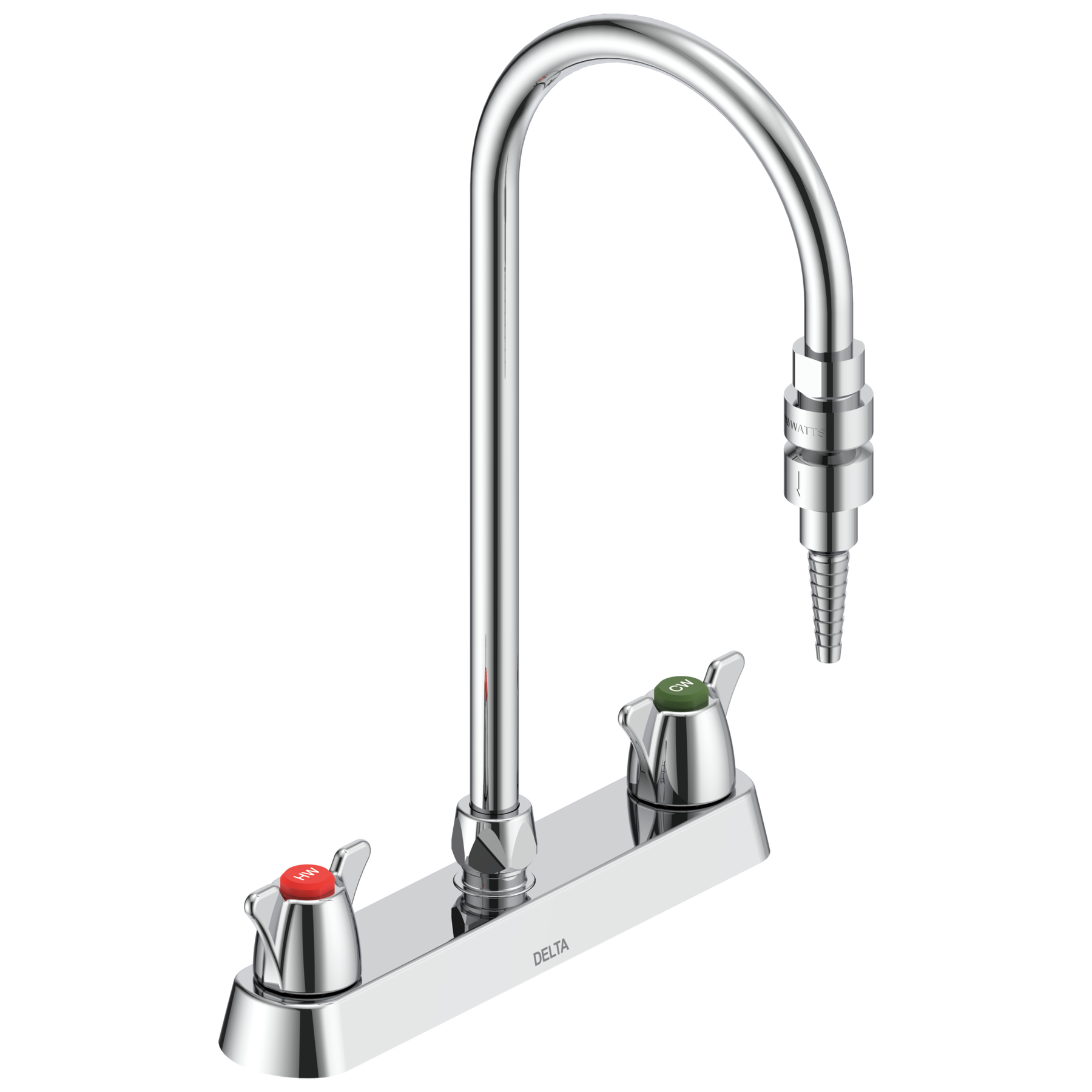 Two Handle 8 In Deck-mount Laboratory Mixing Faucet in Chrome