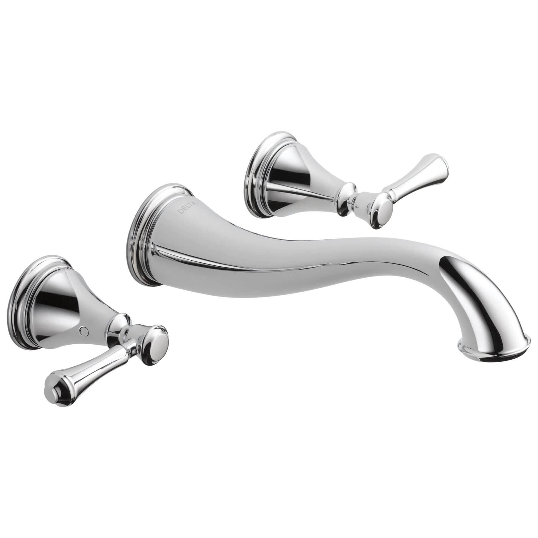 Two Handle Wall Mount Bathroom Faucet Trim in Chrome T3597LF-WL | Delta ...